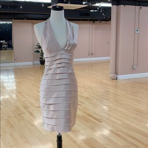 Champagne colored cocktail dress